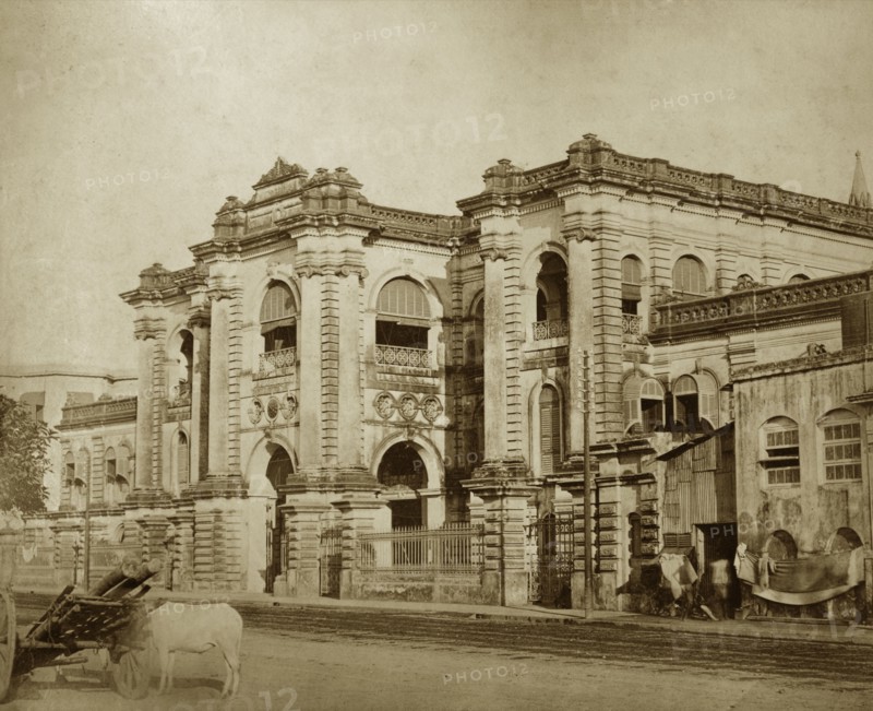 Bank of Bengal, Calcutta. Exterior view of the Bank of Bengal building. Calcutta (Kolkata), India, circa 1890. Kolkata, West Bengal, India, Southern Asia, Asia.
