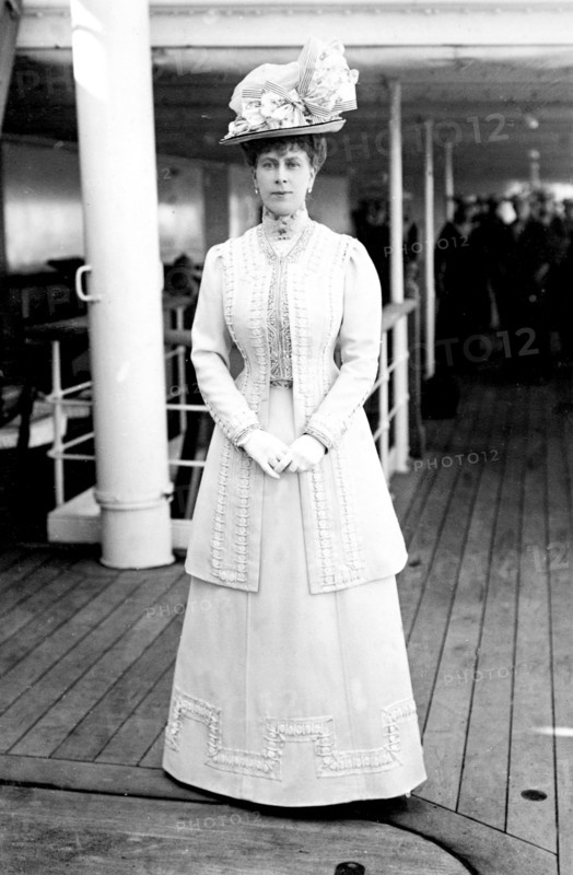 Portrait of Queen Mary. Portrait of Queen Mary (1867-1953), pictured aboard HMS Medina on her way to India for the Coronation Durbar at Delhi. Indian Ocean, circa 25 November 1911. India, Southern Asia, Asia.