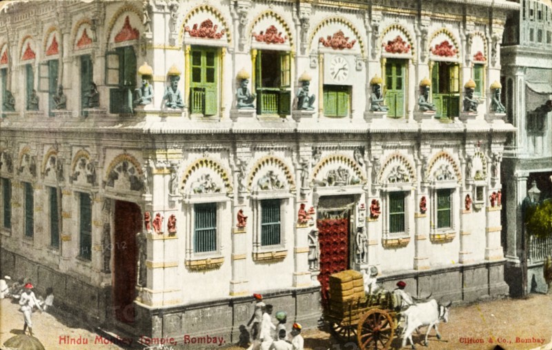 A Hindu Hanuman temple. A city temple dedicated to Hanuman, the Hindu deity in the form of a monkey. Bombay (Mumbai), India, circa 1920. Mumbai, Maharashtra, India, Southern Asia, Asia.
