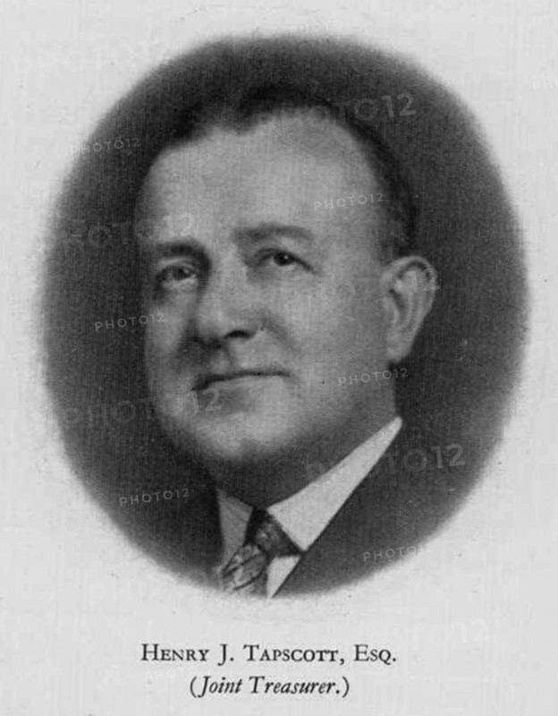 Henry J. Tapscott. Portrait of Henry J. Tapscott, at the time of this photograph, a Joint Treasurer for the British & Foreign Anti-Slavery Society. England, circa 1925. England (United Kingdom), Western Europe, Europe .