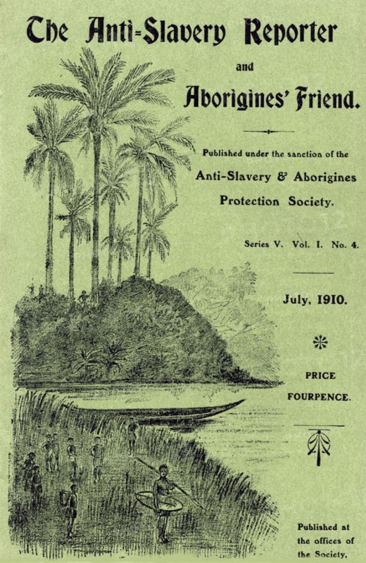 Anti Slavery Reporter', July 1910. Front cover of the 'Anti-Slavery Reporter and Aborigine's Friend', a magazine established in 1825 that campaigned vigorously for the abolition of slavery throughout the world. England, July 1910. England (United Kingdom), Western Europe, Europe .