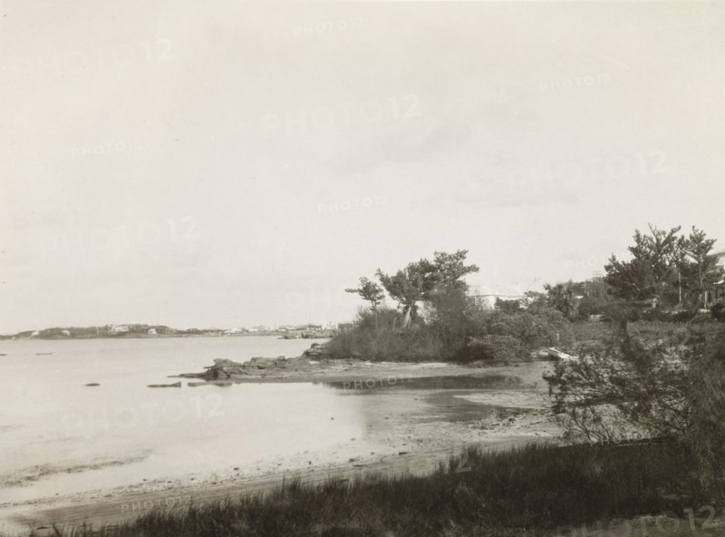 Mangrove Bay, Bermuda. View of Mangrove Bay on the coast of Bermuda. Bermuda, circa 1931., Bermuda, Bermuda, Atlantic Ocean, Africa.