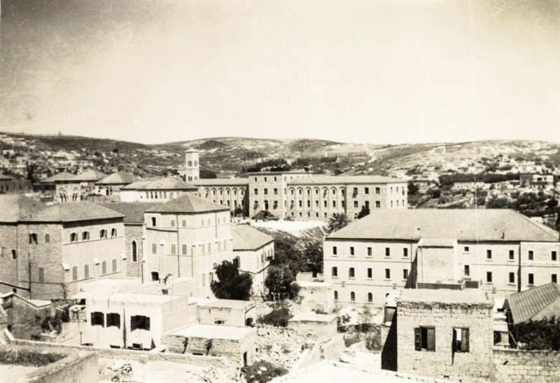 Nazareth. View over the ancient town of Nazareth, in Christian tradition the childhood home of Jesus. Nazareth, British Mandate of Palestine (Israel), circa 1942. Nazareth, North (Israel), Israel, Middle East, Asia.