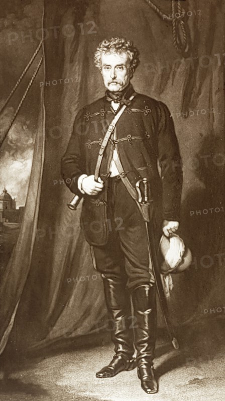 Colin Campbell, First Baron Clyde. Illustrated portrait of Colin Campbell, First Baron Clyde (1792-1863). Campbell was the Commander in Chief of British forces in India from 1857 to 1861, and became famous for effecting the final relief of Lucknow during the Indian Mutiny and Rebellion (1857-58). India, 1857. India, Southern Asia, Asia.