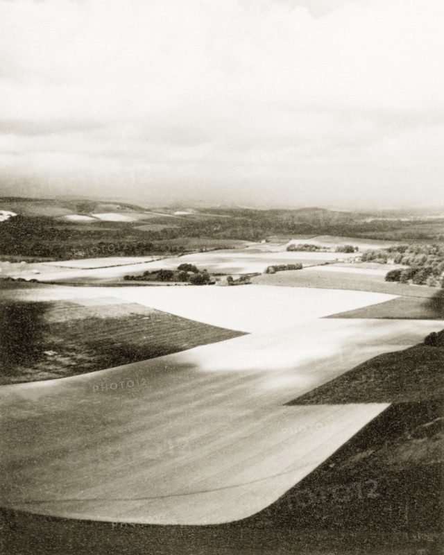 South Downs, England. View from Firle Beacon overlooking the rolling hills of the South Downs. Sussex, England, April 1939., Sussex, England (United Kingdom), Western Europe, Europe .