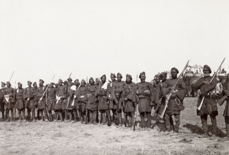 Irregular infantry at Coronation Durbar, 1903. An Indian irregular infantry unit at the Coronation Durbar. Delhi, India, circa 1 January 1903. Delhi, Delhi, India, Southern Asia, Asia.