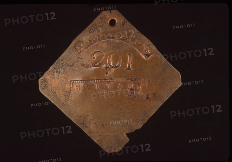 Slave tag 1837. Artist unidentified