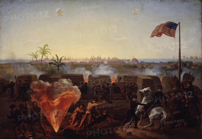 Siege of Vera Cruz, 1867.  Created by Powell, W. H. (William Henry), 1823-1879