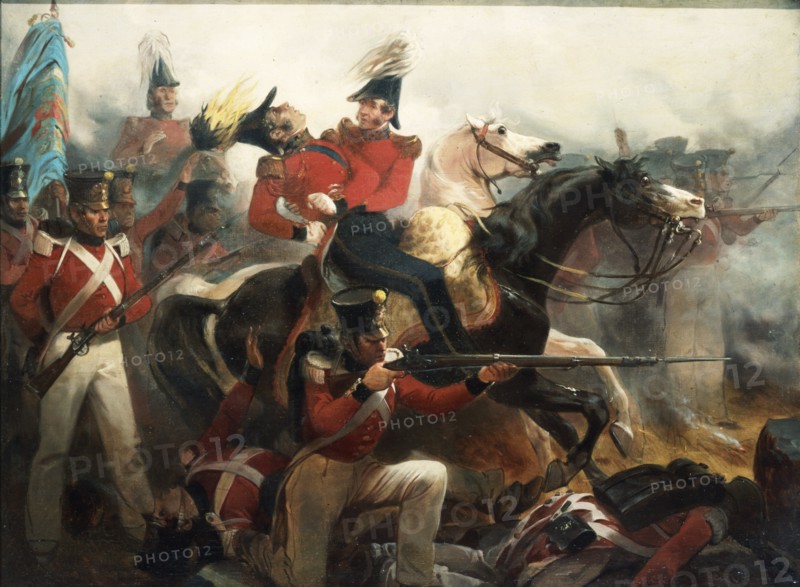 Death of General Ross at Battle of Baltimore, 1814.  Created by Chappel, Alonzo, 1828-1887
