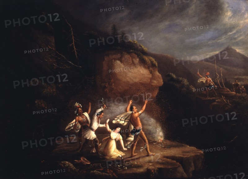 Massacre of Jane McCrea, 1777.  Artist unidentified