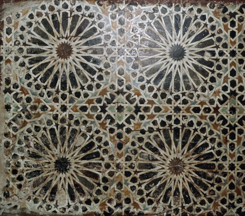 Geometric tile mosaic from the now destroyed madrasa founded by the Ziyanid sultan Abu Tashfin at Tlemcen