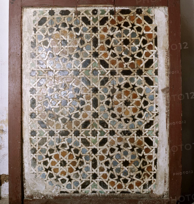 Geometric tile mosaic from the now destroyed madrasa founded by the Ziyanid sultan Abu Tashfin at Tlemcen