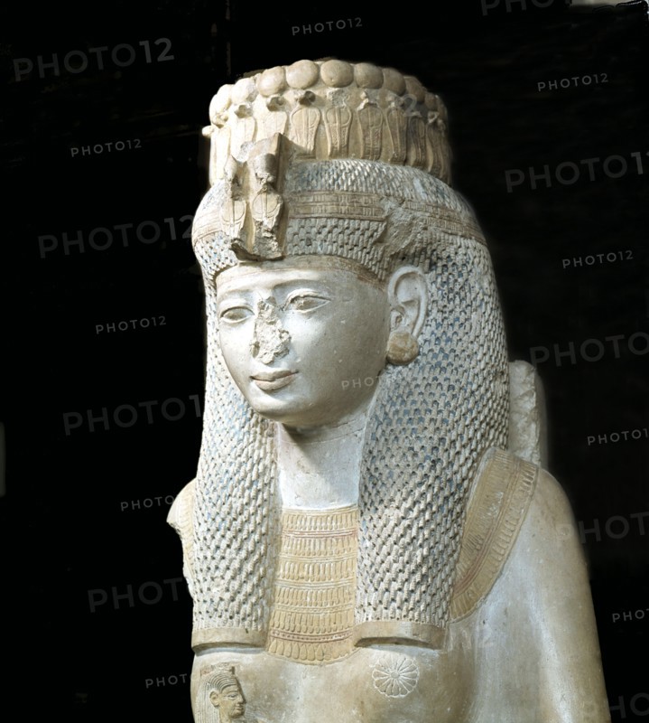 Statue of Queen Merit Aamon on of the daughters of Ramesses II who was promoted to the position of great royal wife following the death of Nefertari