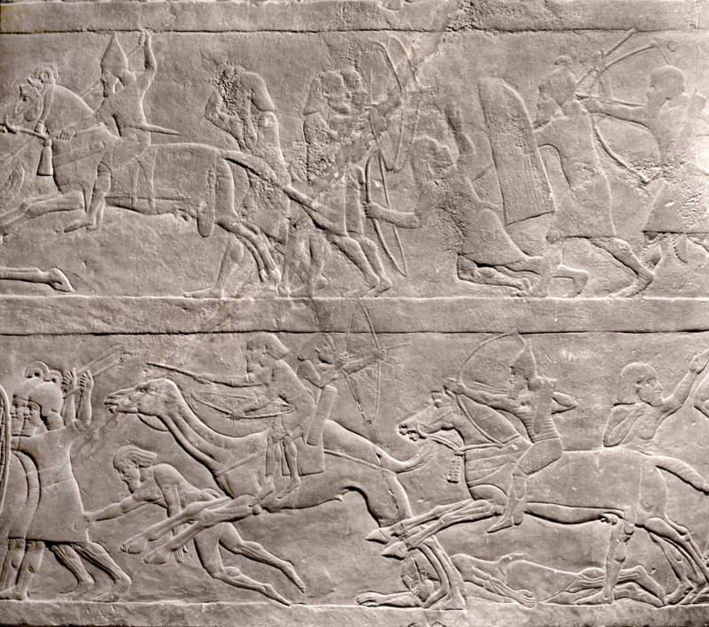 Stone relief from the palace of Ashurbanipal