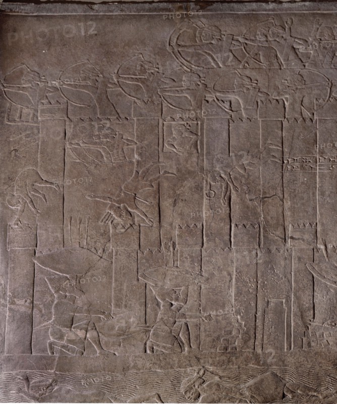 Stone relief from the palace of Ashurbanipal