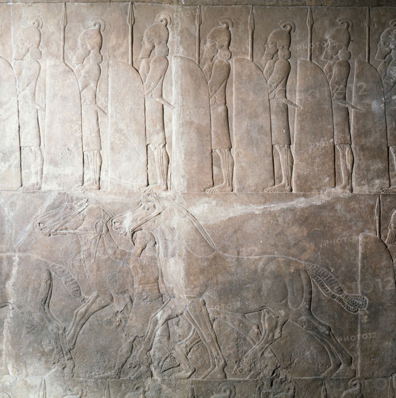 Stone relief from the palace of Ashurbanipal