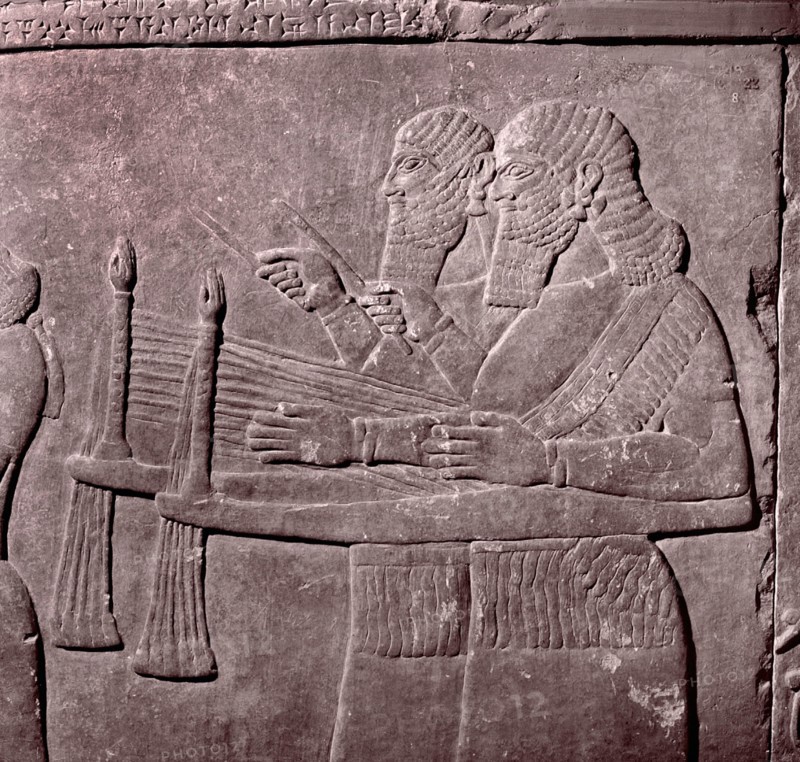 Stone relief from the palace of Sennacherib