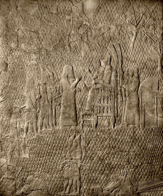 Stone relief from the palace of Sennacherib