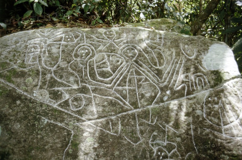 Arawak petroglyph known as the Carib stone