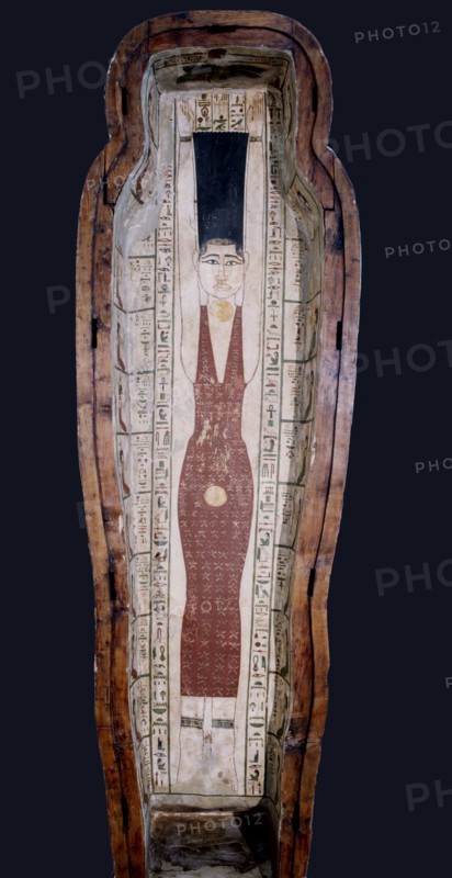 Lid of the coffin of Khenstefnakht with depiction of the goddess Nut, whose body symbolized the vault of the sky, offering protection to the deceased