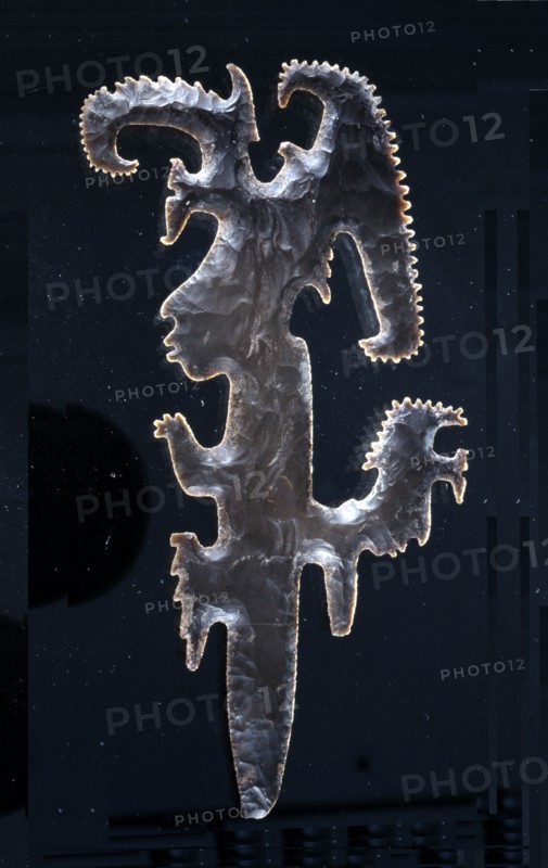 Eccentric axe with representation of a lord