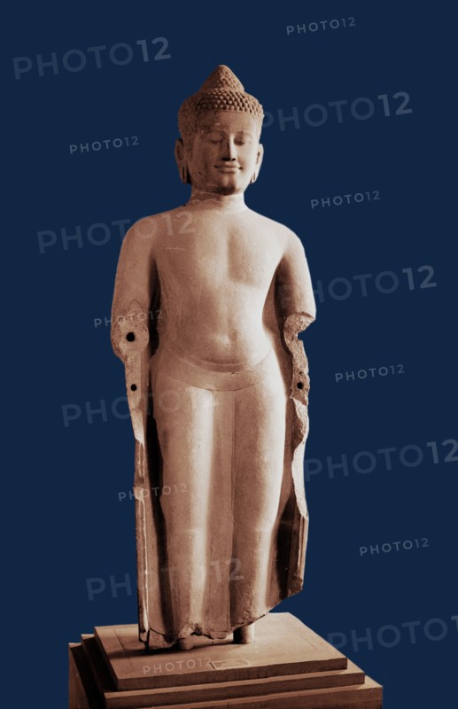 Statue of Buddha with transparent garments