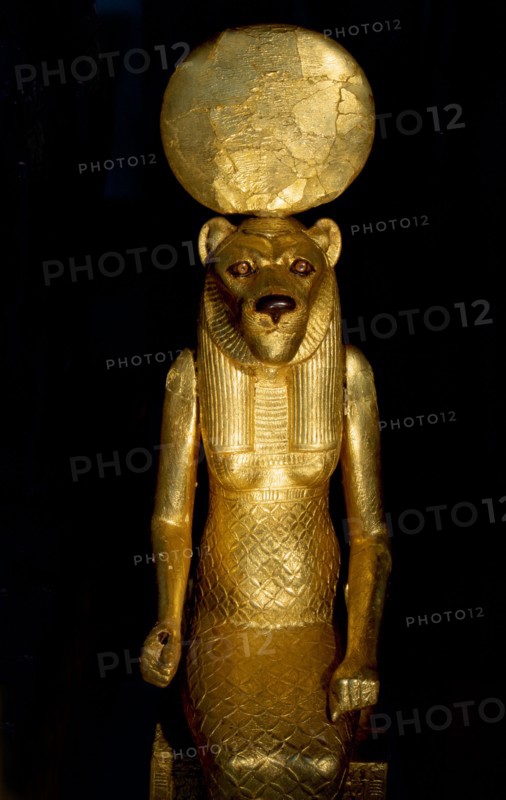 Seated figure of the goddess Sekhmet from the tomb of Tutankhamun