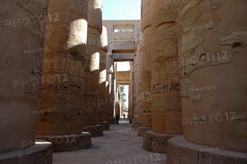 The Great Hypostyle Hall showing the forest of columns each of which is 23m high and 15m circumference