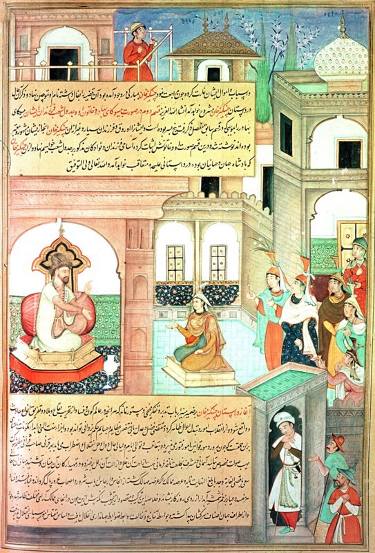 A 16th century illustration of a 14th century Persian story The History of the Mongols