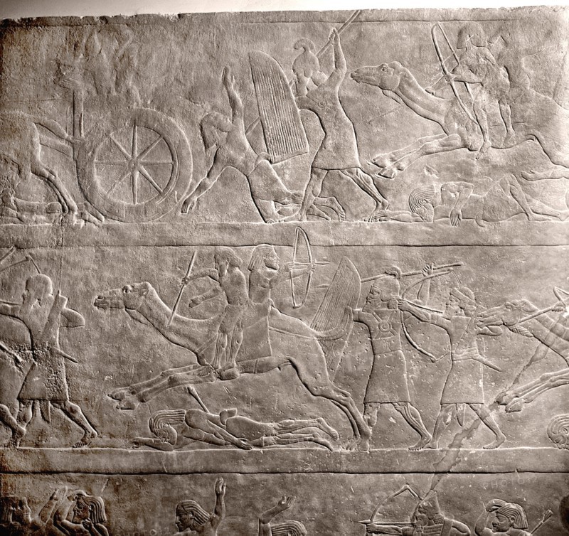 Stone relief from the palace of Ashurbanipal