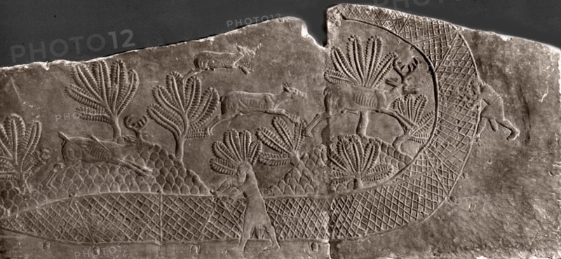 Stone relief from the palace of Ashurbanipal