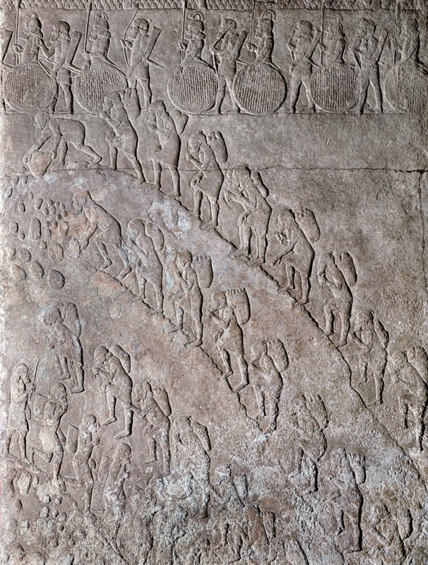 Stone relief from the palace of Sennacherib
