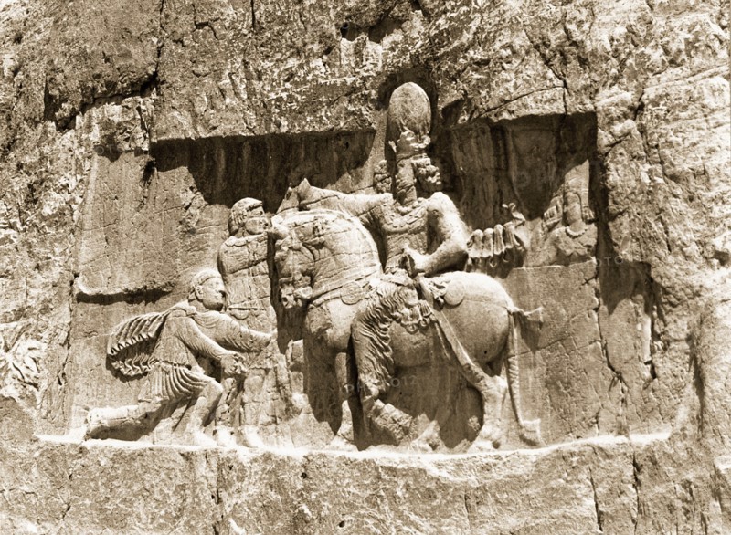Relief depicting the triumph of the Sassanian emperor Shapur I over the Roman emperors Valerian and Philip the Arab