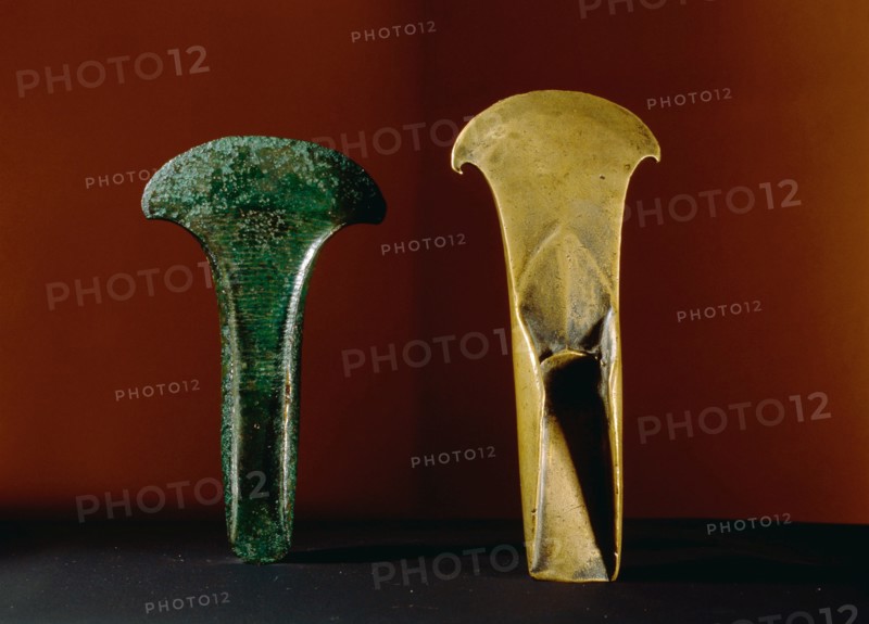Bronze axe head and mould