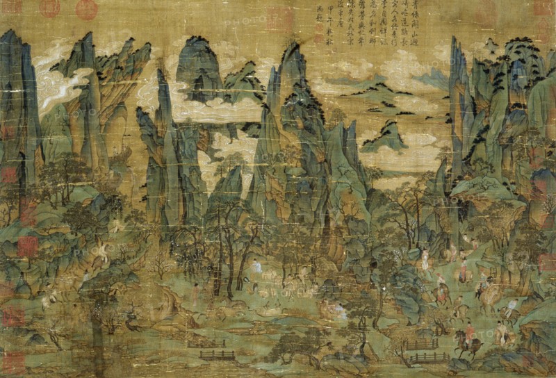 An anonymous painting The Flight of the Emperor Ming Huang to Shu