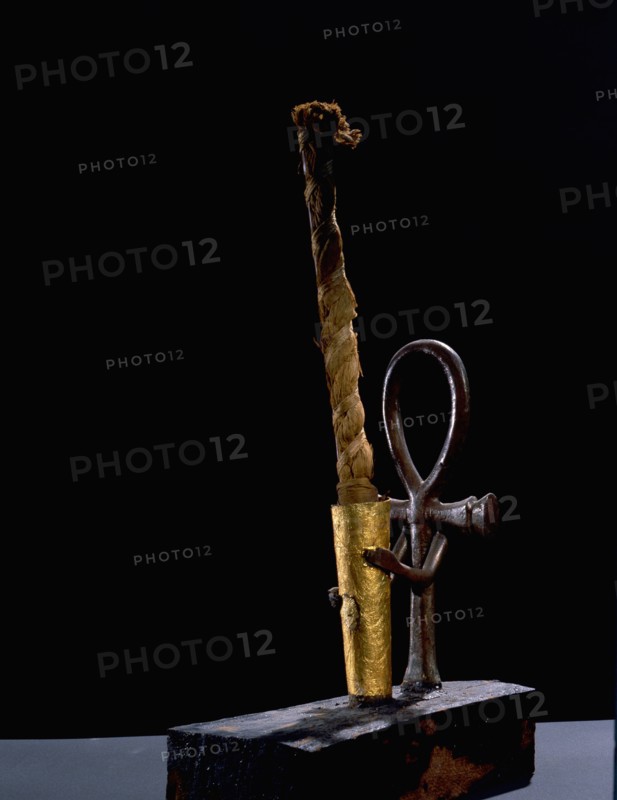 Bronze and wood candlesticks from the Tutankhamun burial