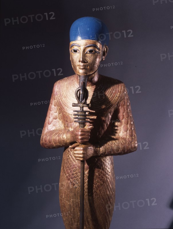 Gold statue of Ptah god of Memphis   patron of artists and craftsmen