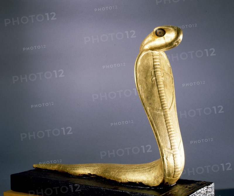Gold statue of Netjer Ankh (living god) made of guilded wood found in one of the black shrines of the Tutankhamun burial