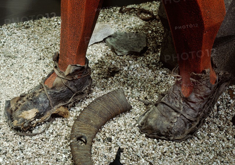 Worn out moccasins preserved in the dry soil of Hogup cave had been patched before being discarded about 1500 years ago