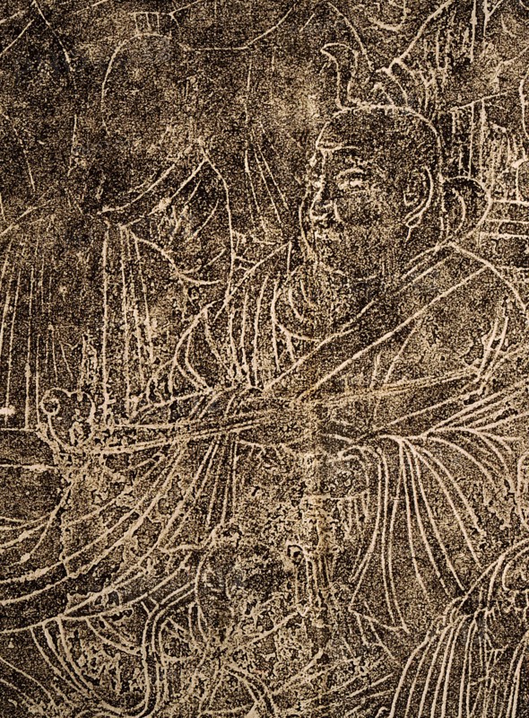 A rubbing depicting Confucius