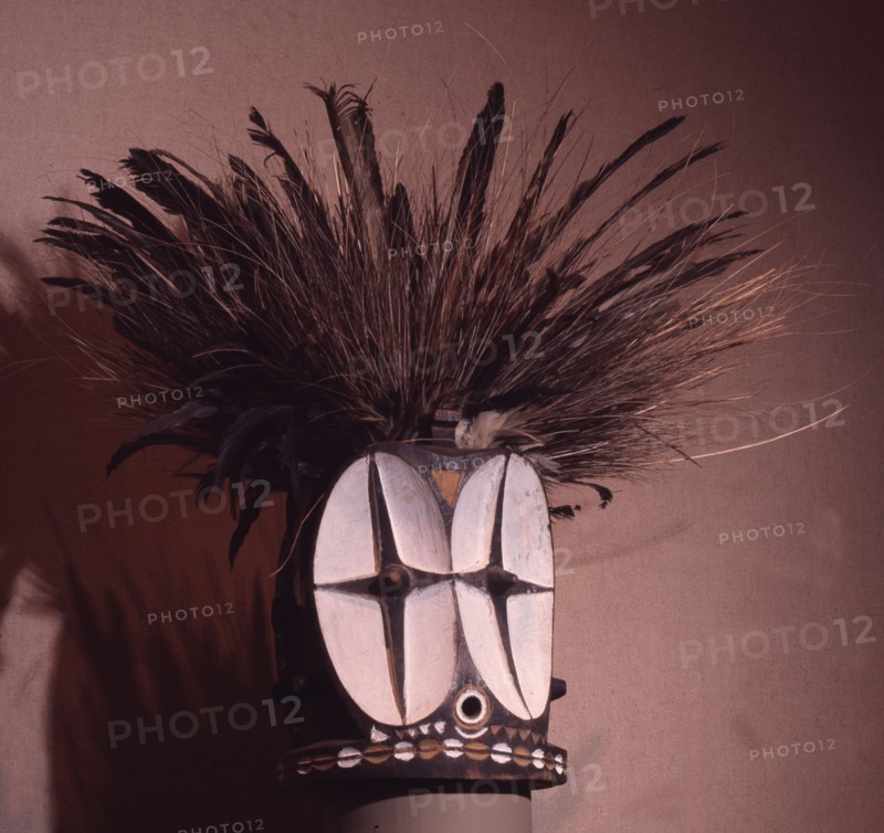 Mask representing a bush spirit used as an instrument of social control by the Bembe Alunga society