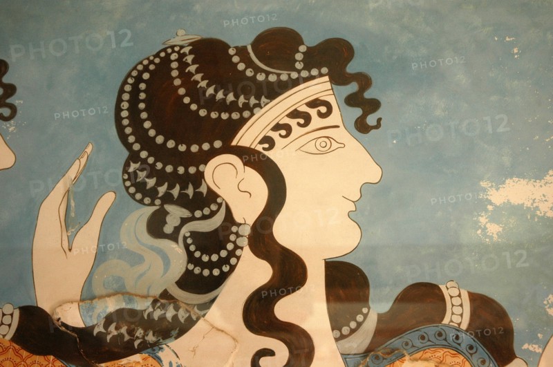 Detail of one of the Blue Ladies