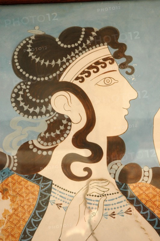 Detail of one of the Blue Ladies