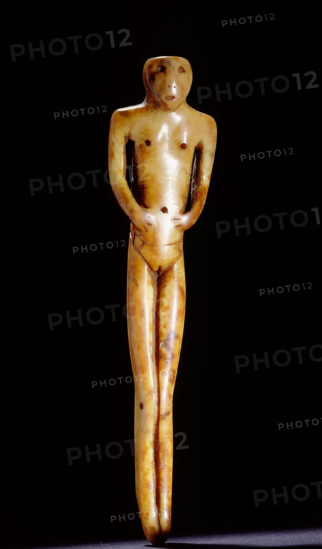 Hollow case carved in the form of a female figure