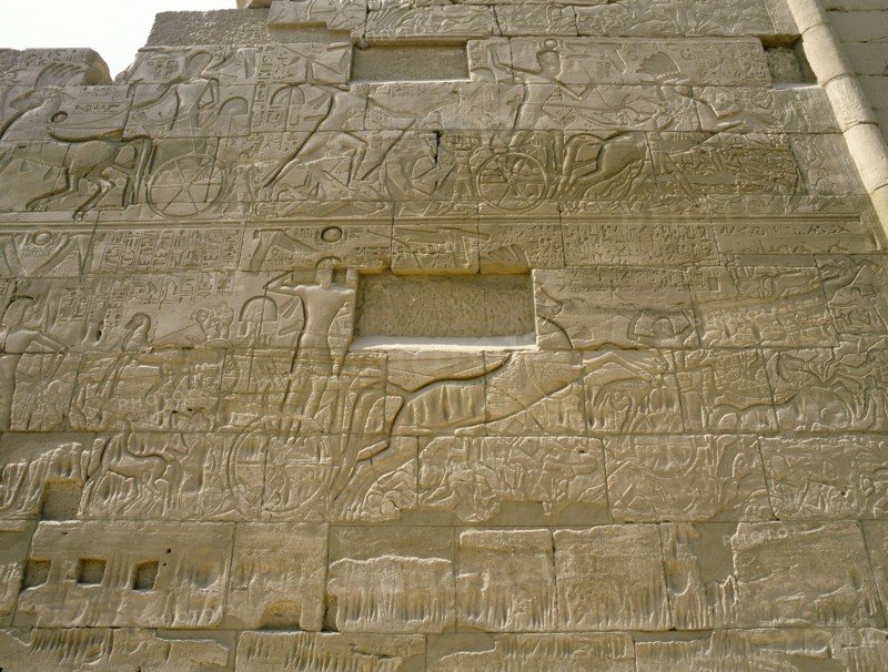 Relief from the northern wall of the hypostyle hall at the great temple of Amun