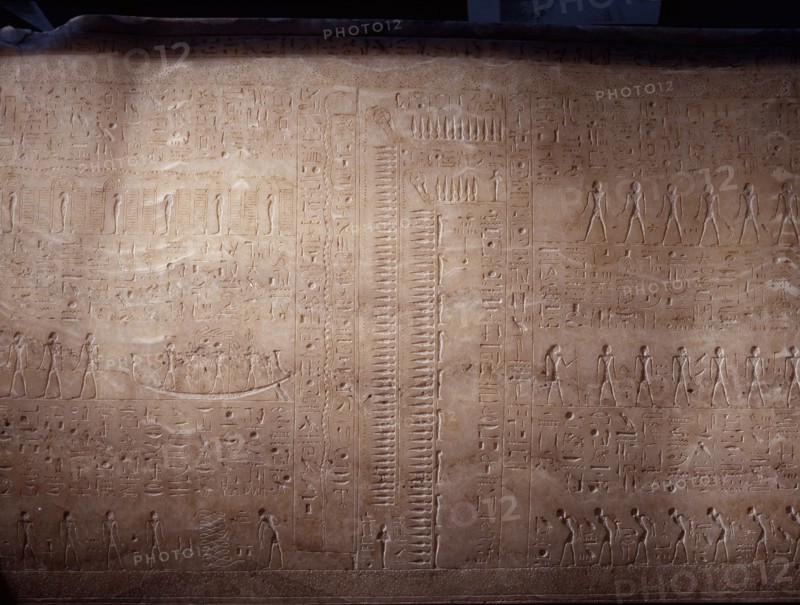 Relief detail from the lid of the sarcophagus of Sety I