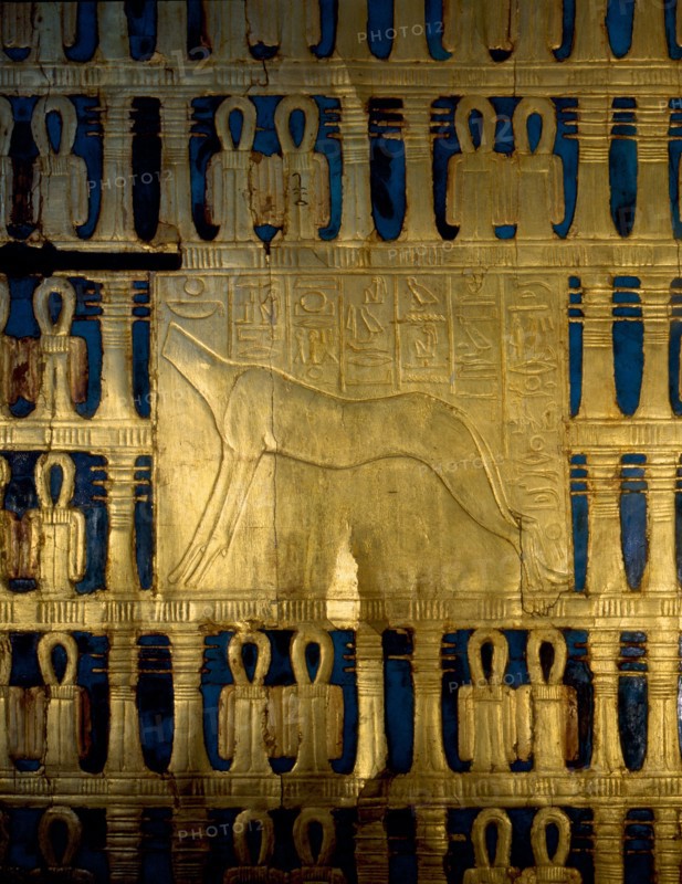 Details from Tutankhamuns shrine in the form of the sactuary of the feast of Sed