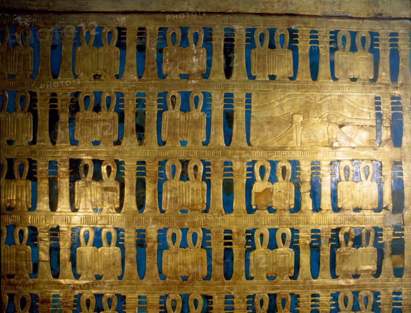 Details from Tutankhamuns shrine in the form of the sactuary of the feast of Sed