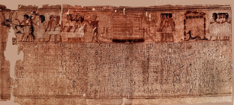 A vignette from the Book of the Dead of Kenna showing the funeral procession