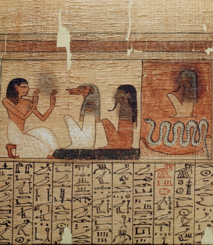A vignette from the Book of the Dead of Neferrenpet